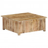 Stolik kawowy, 70 x 70 x 30 cm, lite drewno mango