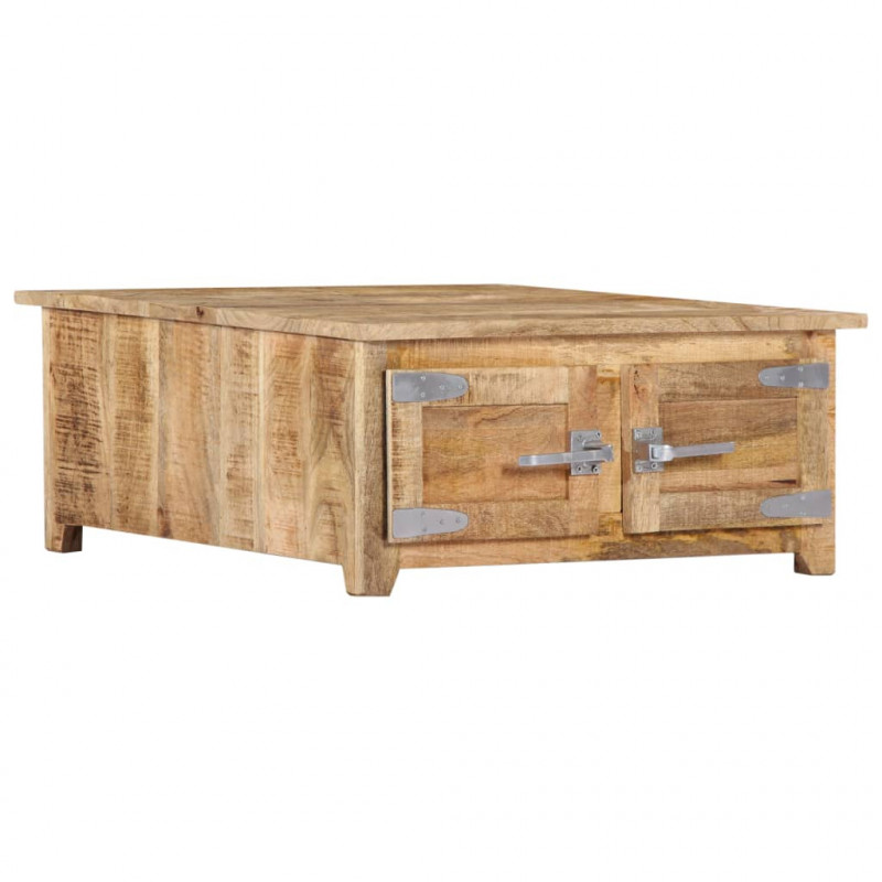 Stolik kawowy, 70 x 70 x 30 cm, lite drewno mango