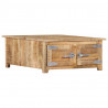 Stolik kawowy, 70 x 70 x 30 cm, lite drewno mango
