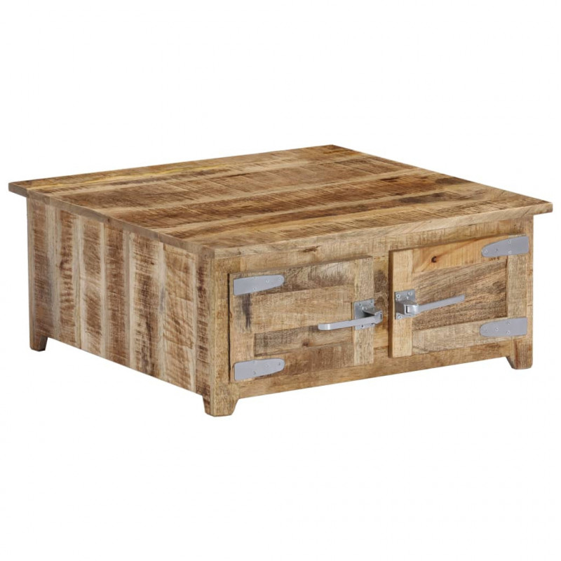 Stolik kawowy, 70 x 70 x 30 cm, lite drewno mango