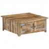 Stolik kawowy, 70 x 70 x 30 cm, lite drewno mango