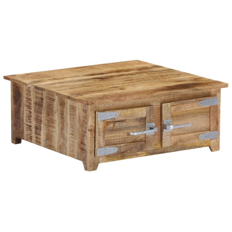 Stolik kawowy, 70 x 70 x 30 cm, lite drewno mango