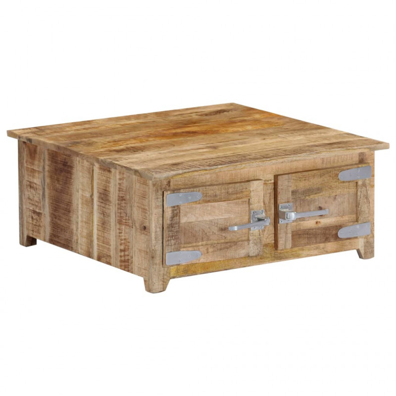 Stolik kawowy, 70 x 70 x 30 cm, lite drewno mango