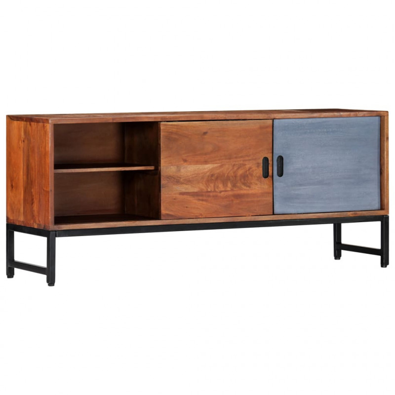 Szafka pod TV, 120 x 30 x 49 cm, lite drewno akacjowe
