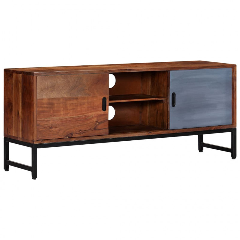 Szafka pod TV, 120 x 30 x 49 cm, lite drewno akacjowe