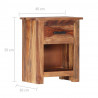 Stolik nocny, 40x30x50 cm, lite drewno