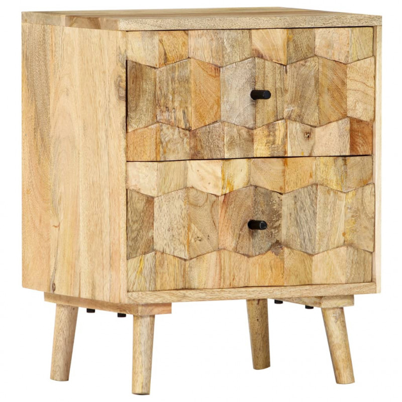 Szafka nocna, 40x30x50 cm, lite drewno mango