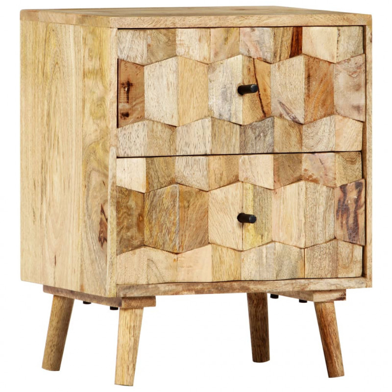 Szafka nocna, 40x30x50 cm, lite drewno mango