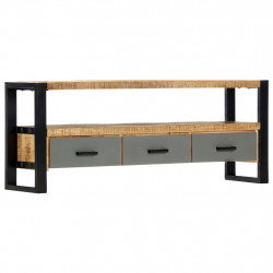 Szafka pod TV, 130x30x50 cm, lite drewno mango
