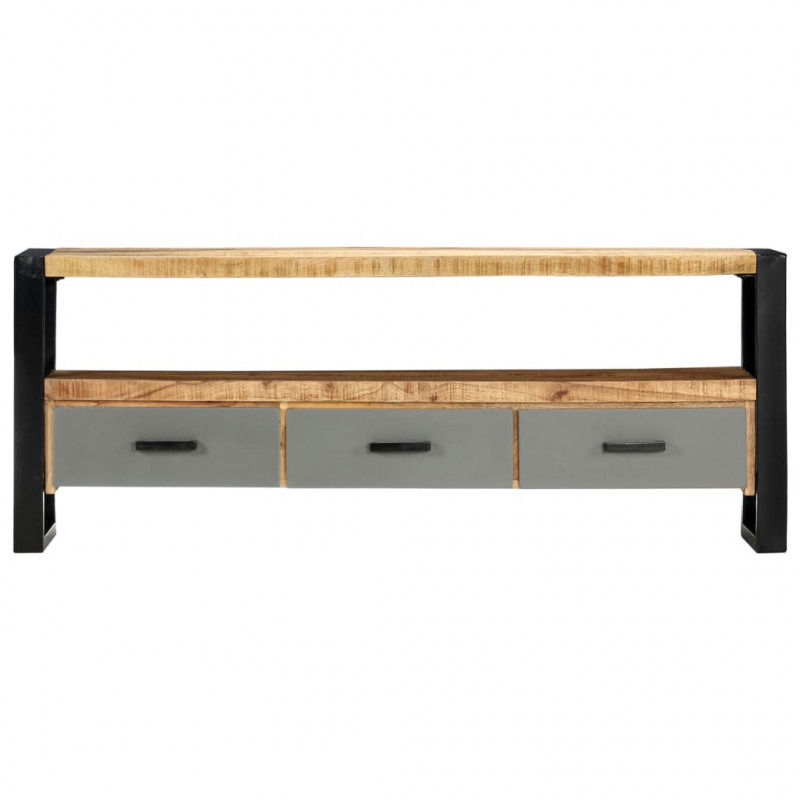Szafka pod TV, 130x30x50 cm, lite drewno mango