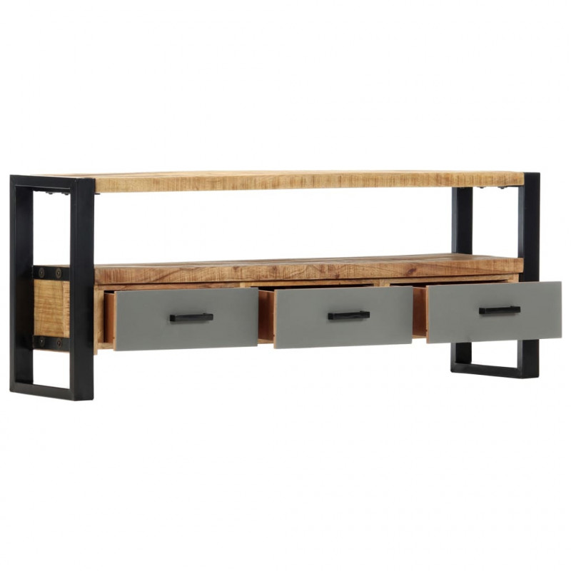 Szafka pod TV, 130x30x50 cm, lite drewno mango