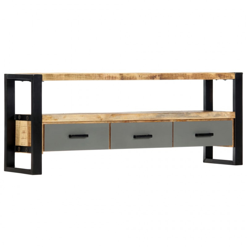 Szafka pod TV, 130x30x50 cm, lite drewno mango