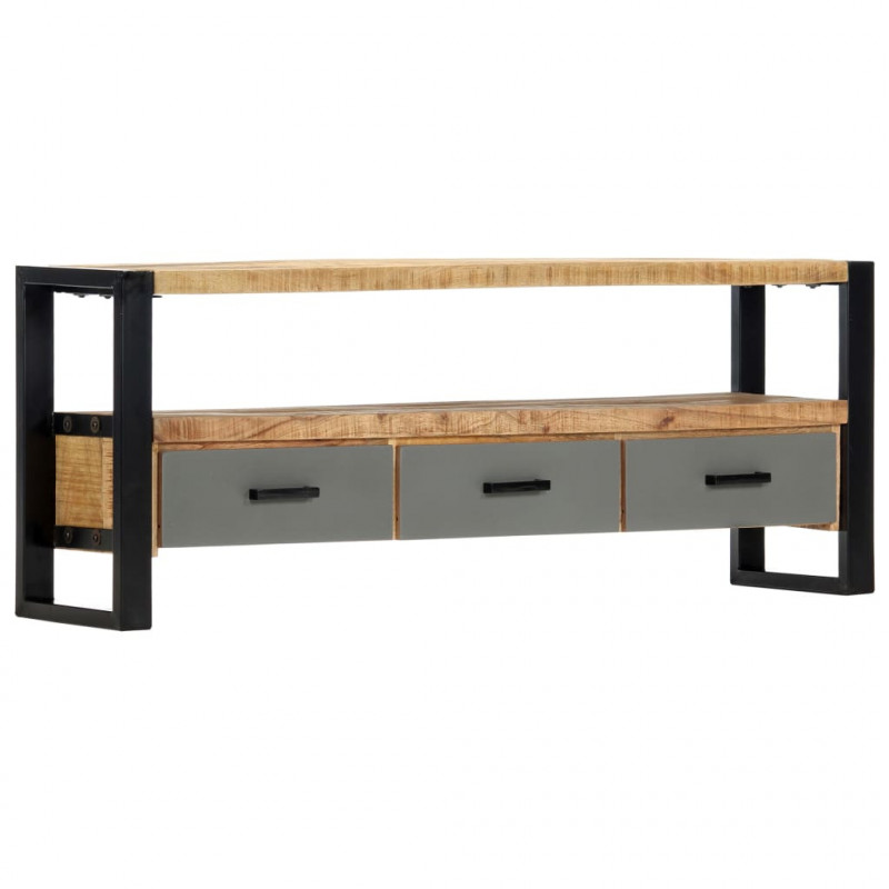 Szafka pod TV, 130x30x50 cm, lite drewno mango