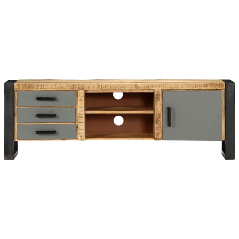 Szafka pod TV, 120x30x40 cm, lite drewno mango