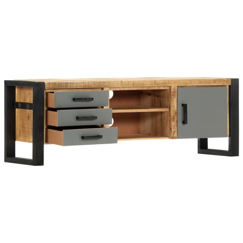 Szafka pod TV, 120x30x40 cm, lite drewno mango