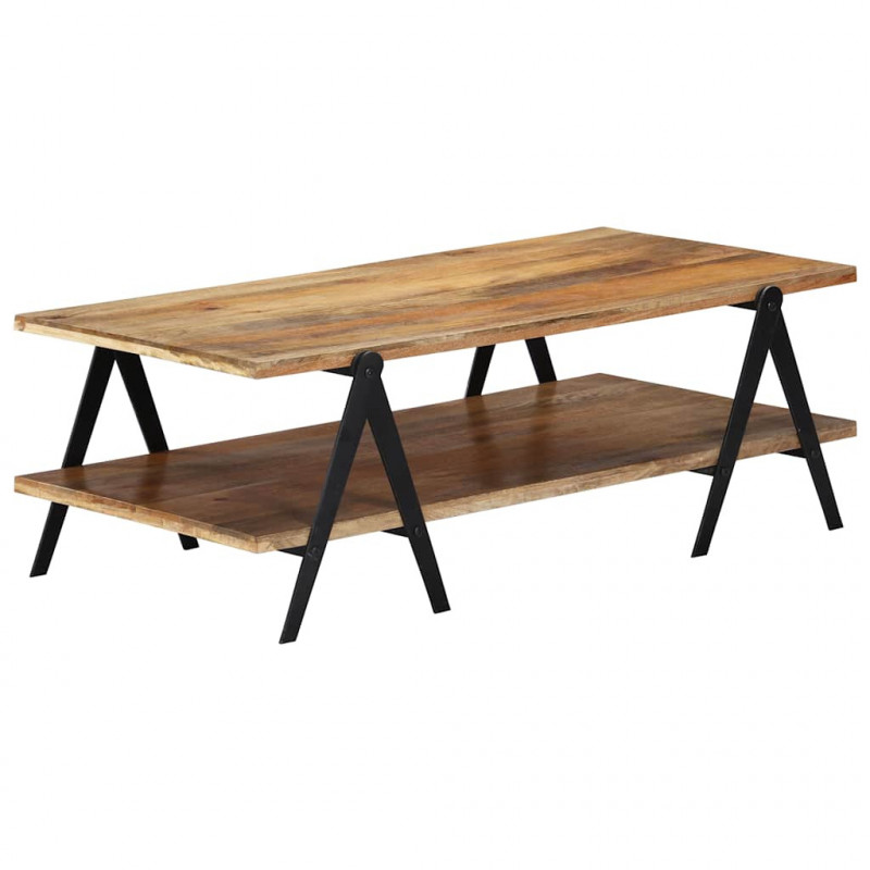 Stolik kawowy, 115x60x40 cm, lite drewno mango