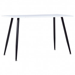 Stół do jadalni, biało-czarny, 120x60x74 cm, MDF