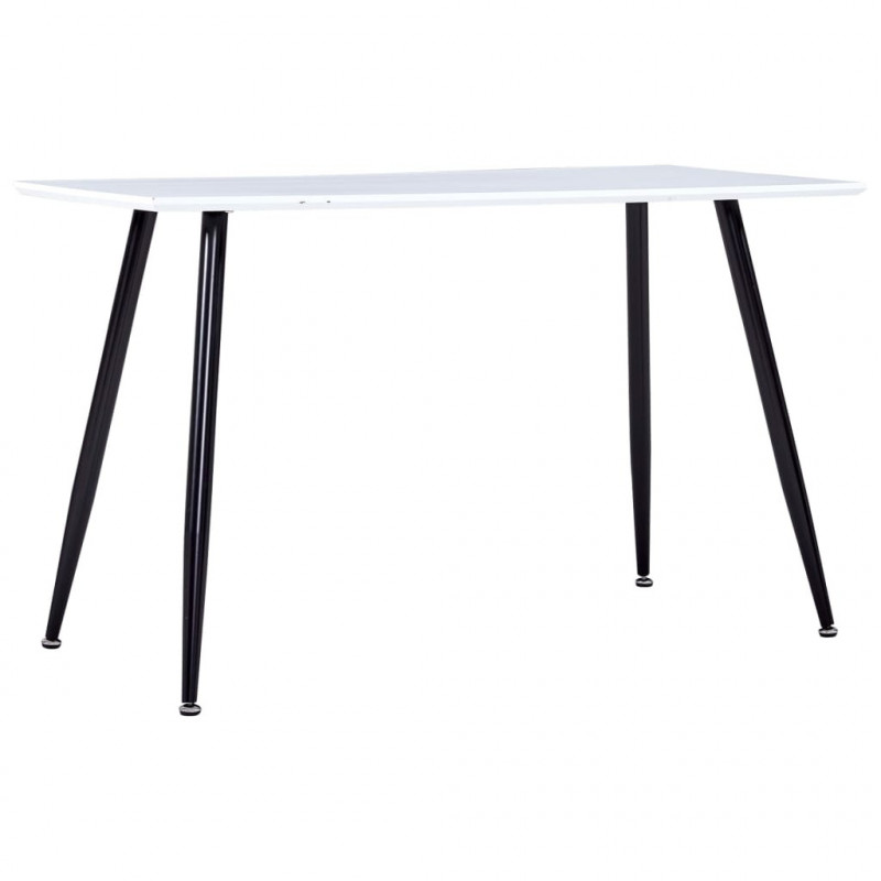 Stół do jadalni, biało-czarny, 120x60x74 cm, MDF