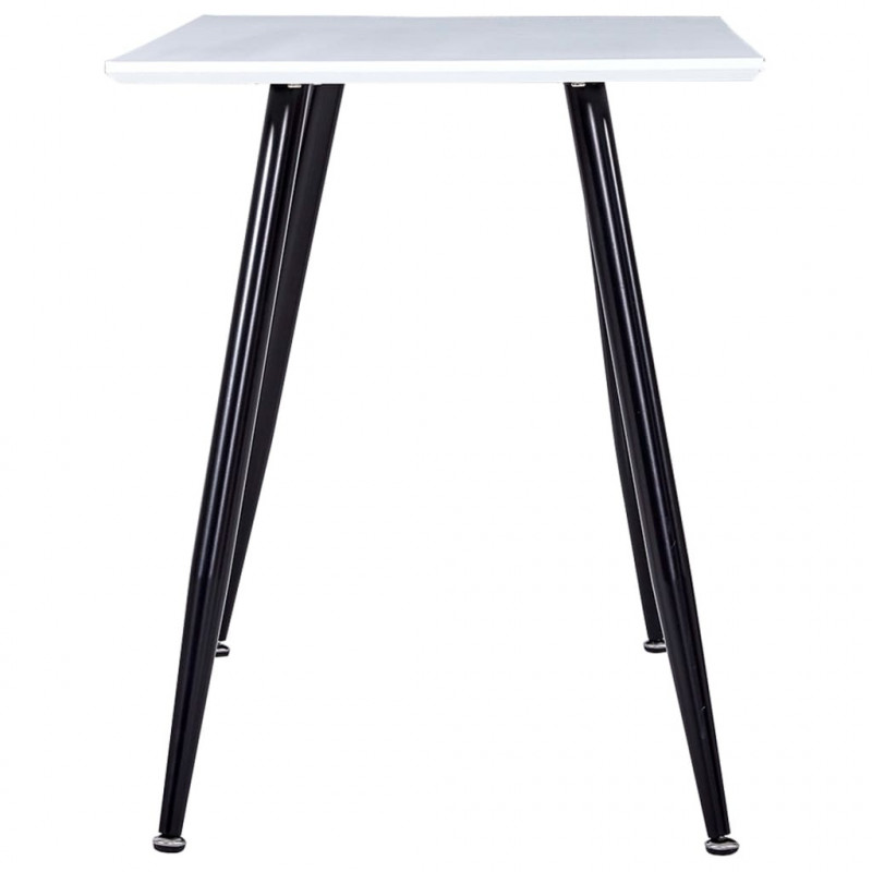 Stół do jadalni, biało-czarny, 120x60x74 cm, MDF