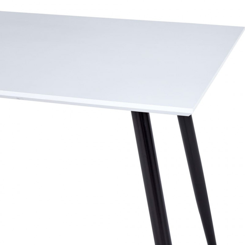 Stół do jadalni, biało-czarny, 120x60x74 cm, MDF