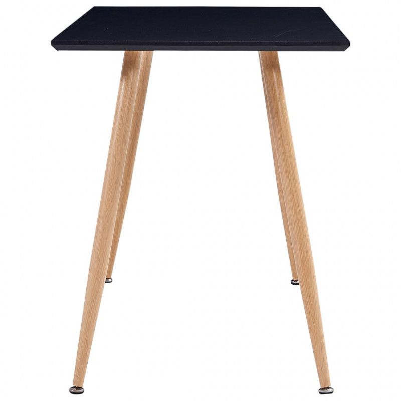 Stół do jadalni, kolor czarny i dębowy, 120x60x74 cm, MDF