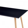 Stół do jadalni, kolor czarny i dębowy, 120x60x74 cm, MDF