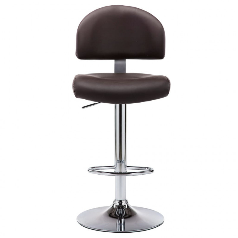 Stołek barowy, brązowy, sztuczna skóra