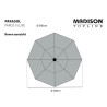 Madison Parasol ogrodowy Paros II Luxe, 300 cm, jasnoszary