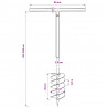 Świder glebowy z uchwytem, 150 mm, przedłużany, 5 m, stal