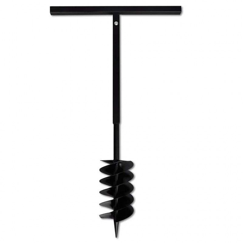 Świder glebowy z uchwytem, 150 mm, przedłużany, 9 m, stal