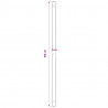 Świder glebowy z uchwytem, 180 mm, z rurą przedłużającą, 5 m, stal