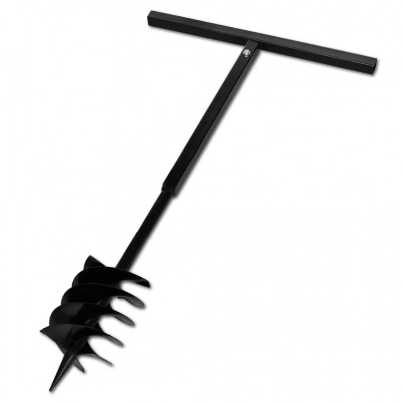 Świder glebowy z uchwytem i rurą przedłużającą 9 m 180 mm, stal