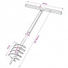 Świder glebowy z uchwytem i rurą przedłużającą 9 m 180 mm, stal