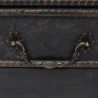 Kufer drewniany, czarny, 90 x 51 x 42 cm