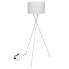 Lampa podłogowa na trójnogu, biała, 139 cm