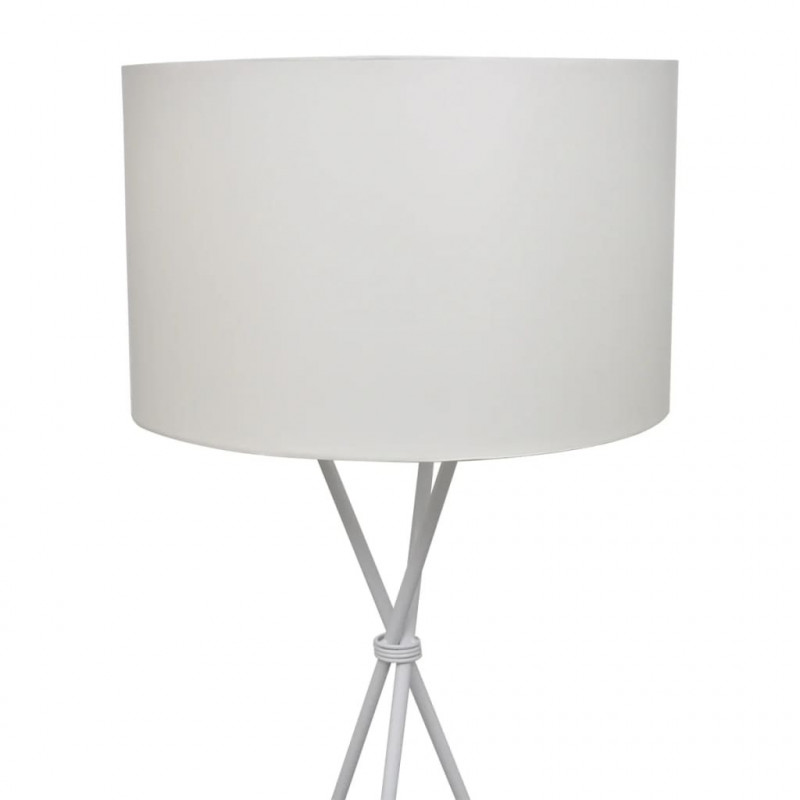 Lampa podłogowa na trójnogu, biała, 139 cm