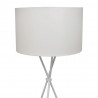 Lampa podłogowa na trójnogu, biała, 139 cm