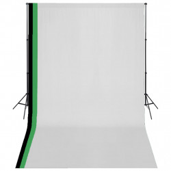 Zestaw fotograficzny z 3 tłami z bawełny i ramą, 3x5 m