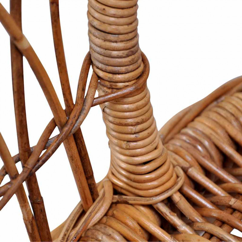 Krzesła ogrodowe, 2 szt., naturalny rattan, brązowe