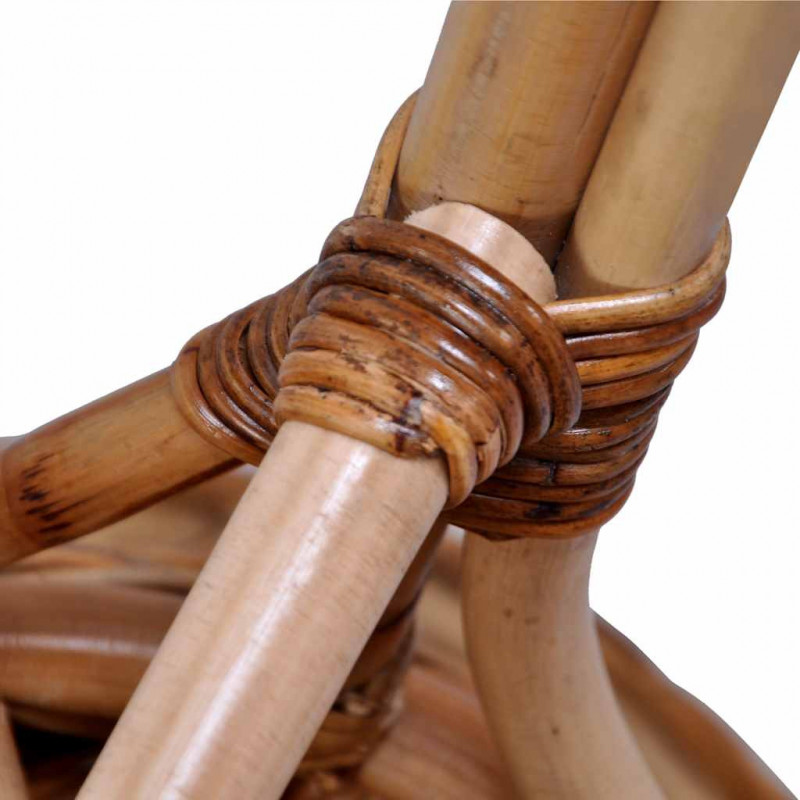 Krzesła ogrodowe, 2 szt., naturalny rattan, brązowe
