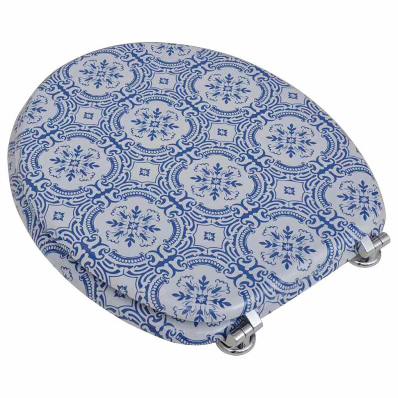 Deski sedesowe, 2 szt., MDF, wzór porcelany