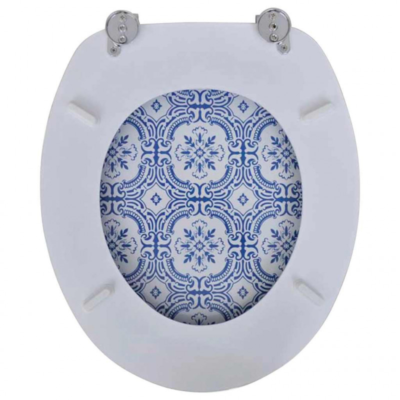 Deski sedesowe, 2 szt., MDF, wzór porcelany