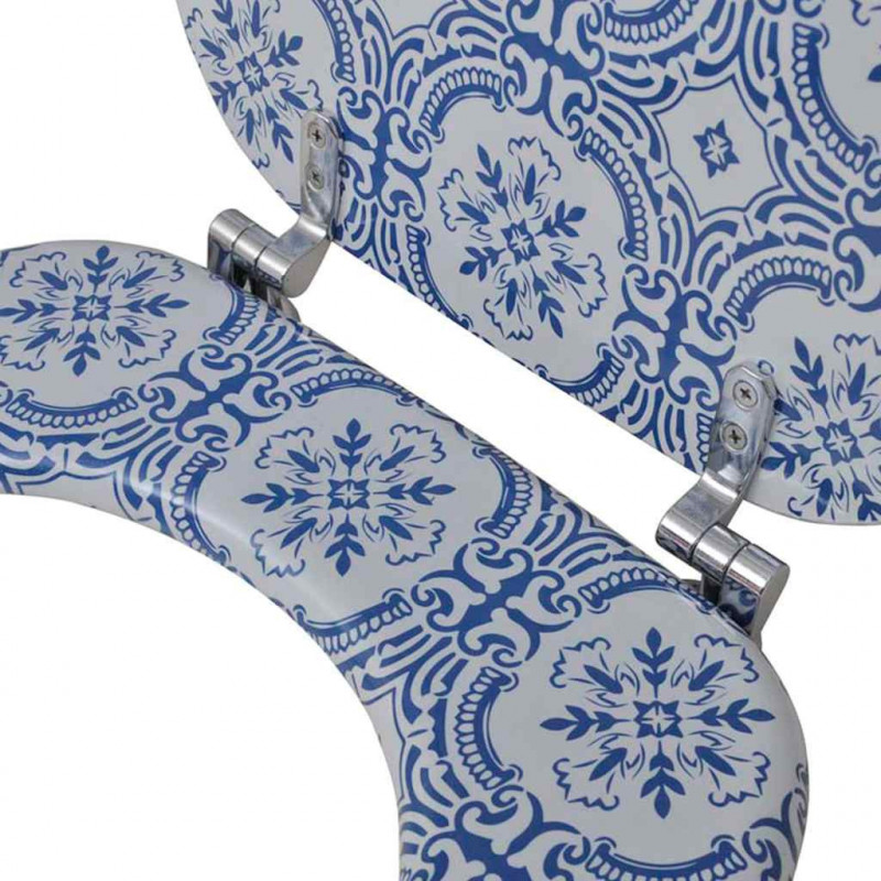 Deski sedesowe, 2 szt., MDF, wzór porcelany