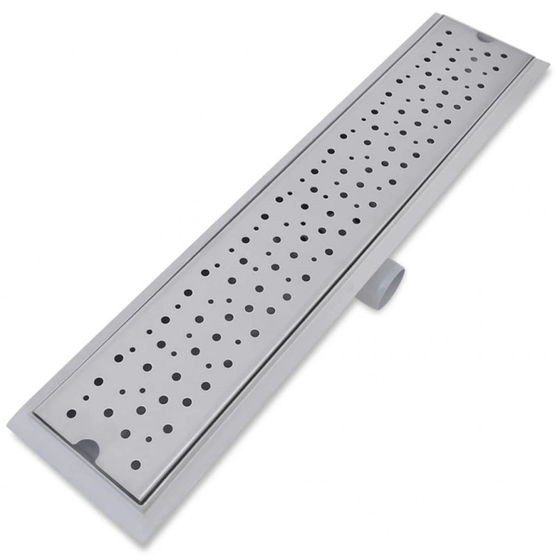 Odpływ prysznicowy liniowy, stal nierdzewna, 2 szt., 630x140 mm
