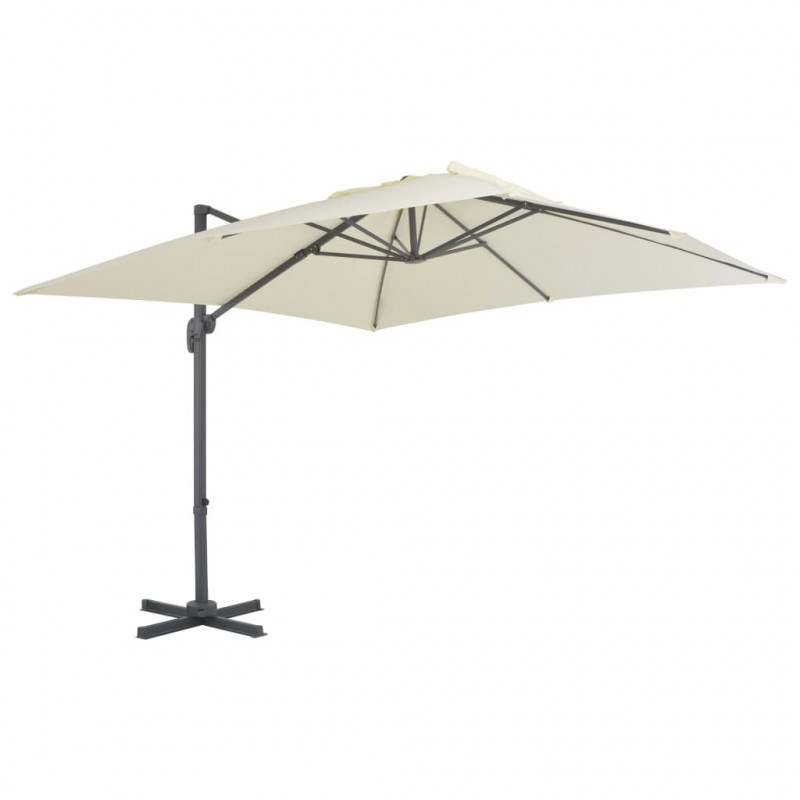 Parasol ogrodowy z przenośną podstawą, piaskowy