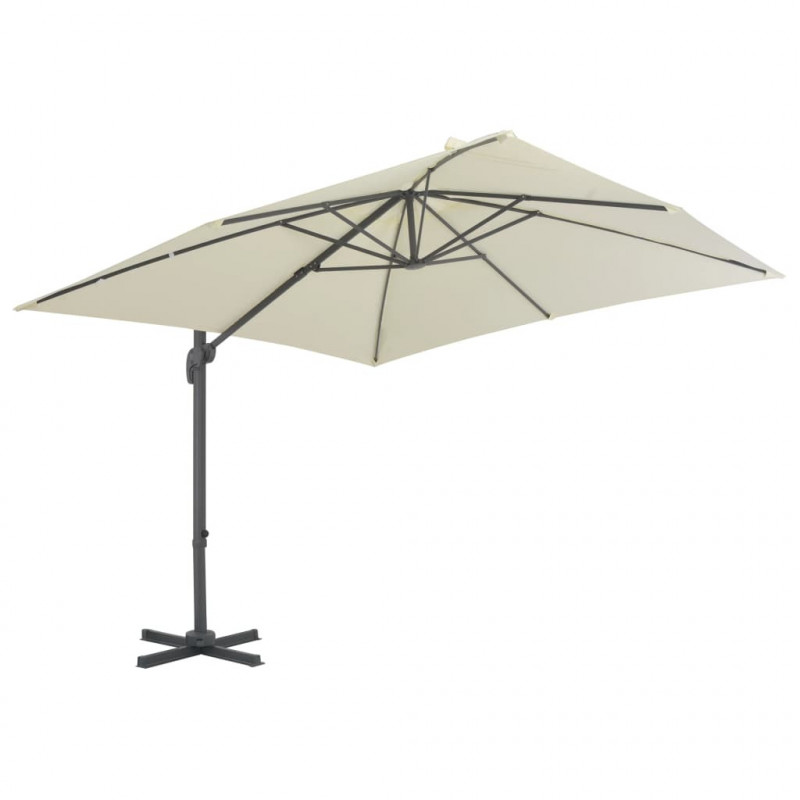 Parasol ogrodowy z przenośną podstawą, piaskowy
