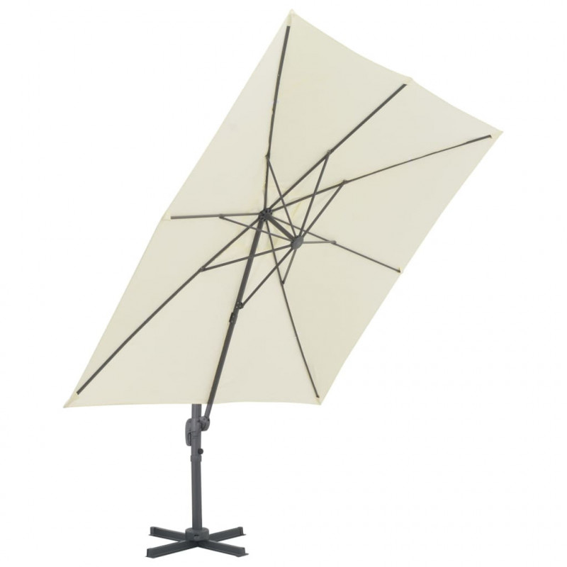 Parasol ogrodowy z przenośną podstawą, piaskowy