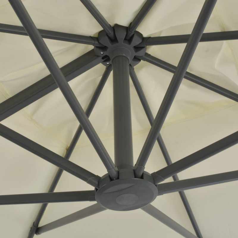Parasol ogrodowy z przenośną podstawą, piaskowy