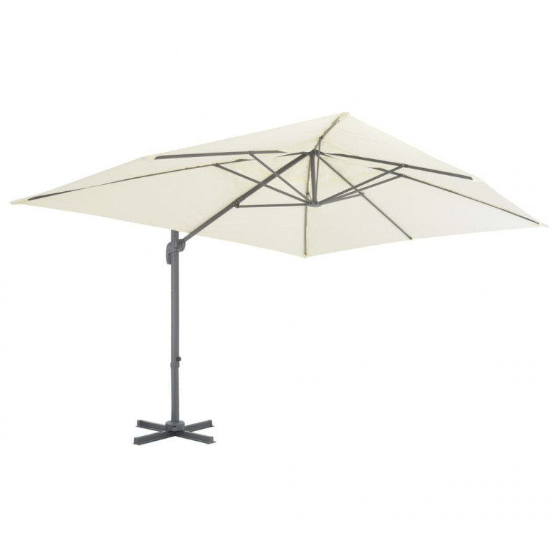 Parasol ogrodowy z przenośną podstawą, piaskowy