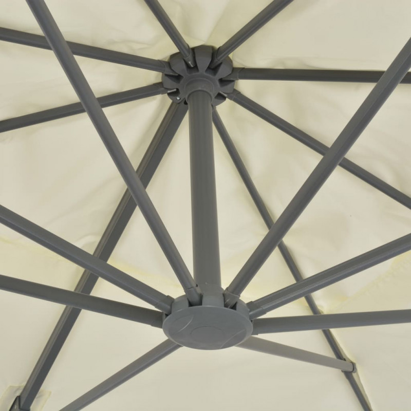 Parasol ogrodowy z przenośną podstawą, piaskowy